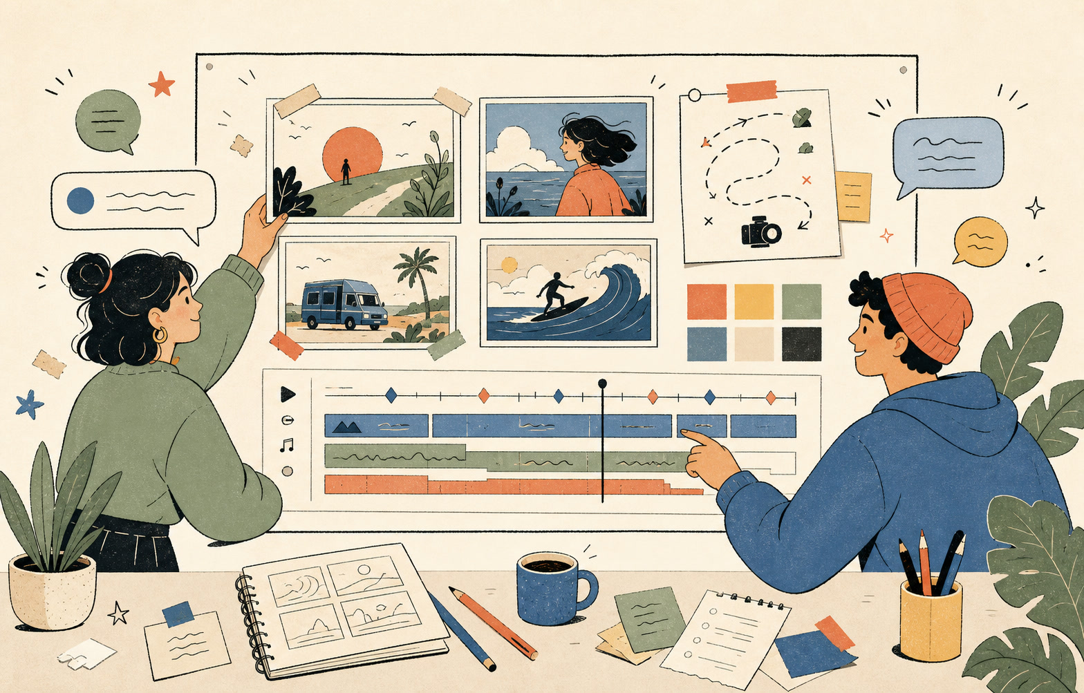 Card illustration in editorial mode